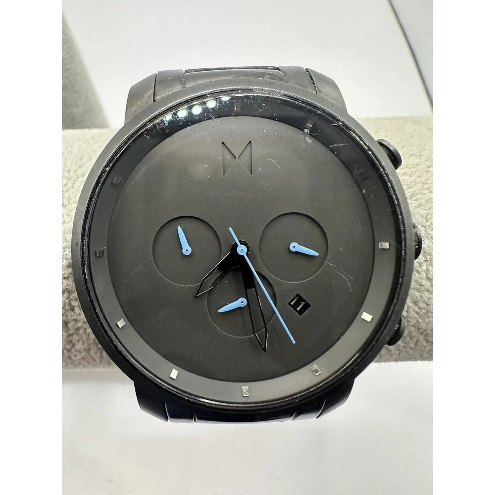 MVMT Men's Watch Chrono‎ Gunmetal New Battery C54 316L Stainless Steel 45MM 7